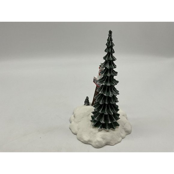 Dept 56 Snow Village Accessory Vintage Let It Snow Snowman Sign in Original Box - Picture 6 of 16